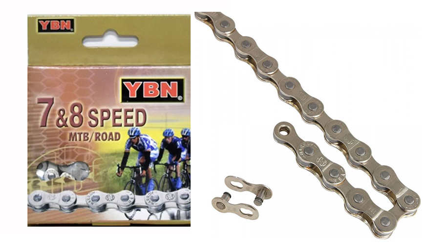 řetěz YBN S52-S2 7-8 speed X3-32 stříbrný
