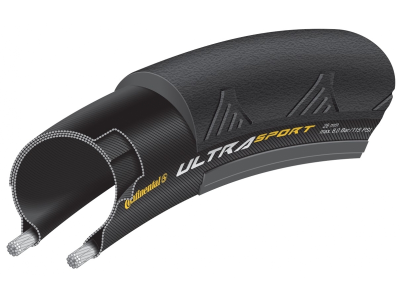 plášť Continental Ultra Sport II 28-622 drát černý