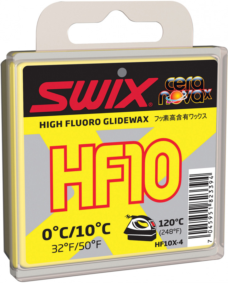 vosk SWIX HF10X žlutý 40g 0/+10°C