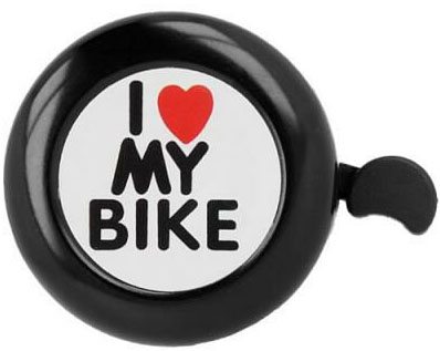 Zvonek na kolo I Love My Bike černý